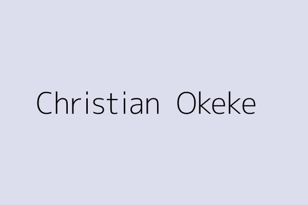 Christian  Okeke 